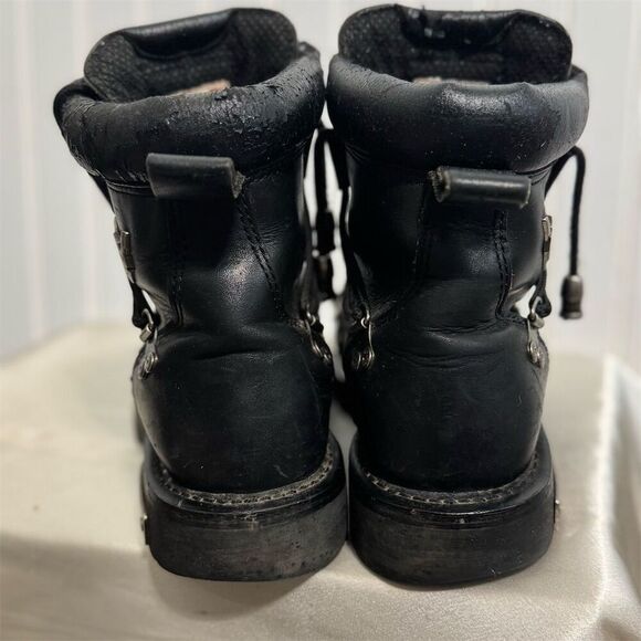 Harley‑Davidson Black Leather Harness Motorcycle Boots 9 Biker Grunge Moto - Picture 6 of 10